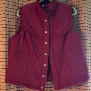 North Style Size L "Puffer" Vest with Ruffle Detail